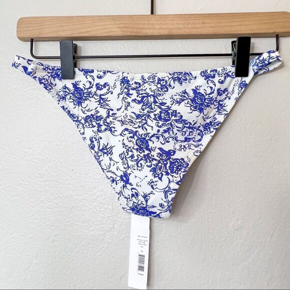 Carolina Constas Mykela Blue Floral Print Bikini Botton XS - Picture 6 of 6
